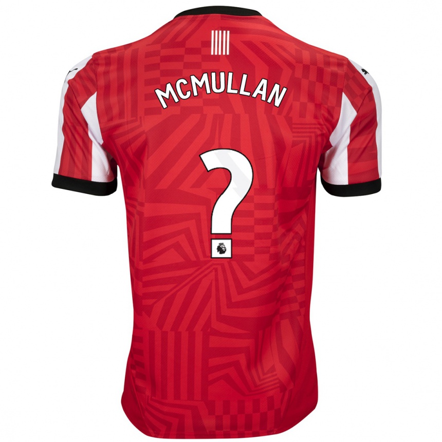 Férfi Labdarúgás Korban Mcmullan #0 Piros Fehér Hazai Jersey 2024/25 Mez Póló Ing