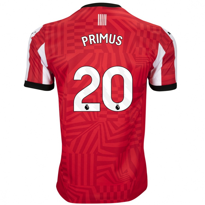 Férfi Labdarúgás Atlanta Primus #20 Piros Fehér Hazai Jersey 2024/25 Mez Póló Ing