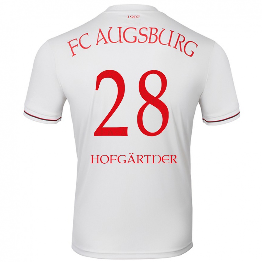 Férfi Labdarúgás Hendrik Hofgärtner #28 Fehér Hazai Jersey 2024/25 Mez Póló Ing