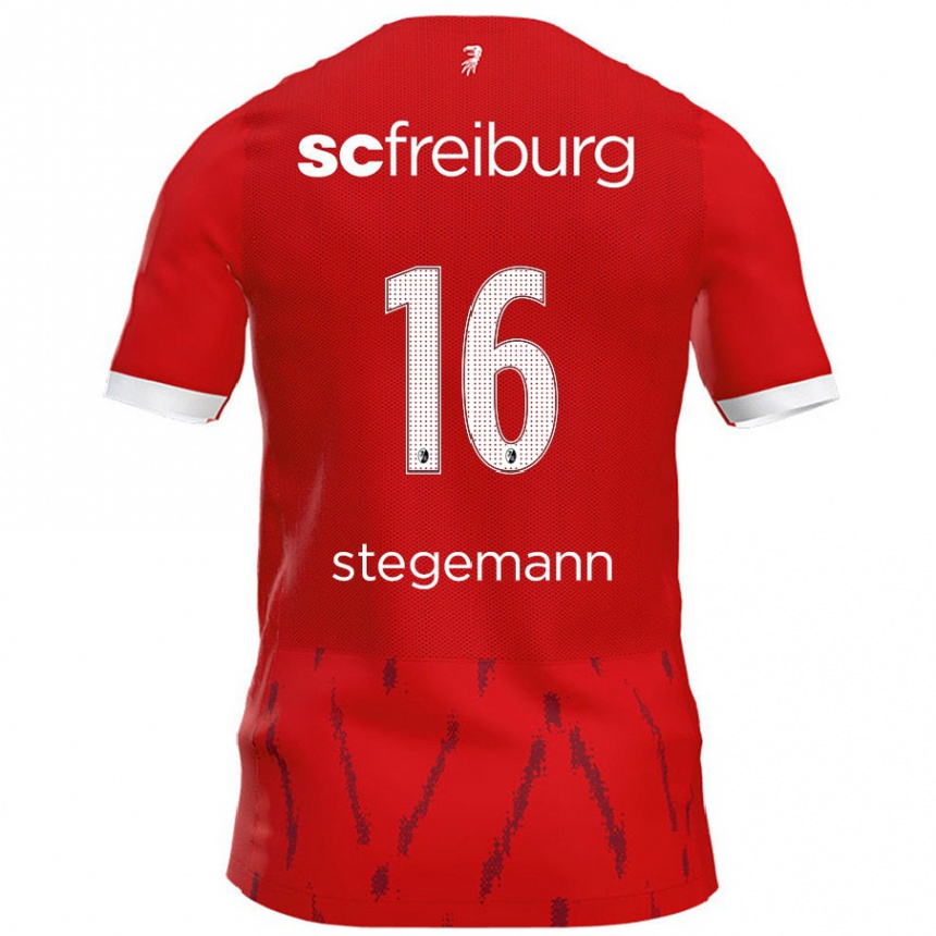 Férfi Labdarúgás Greta Stegemann #16 Piros Hazai Jersey 2024/25 Mez Póló Ing