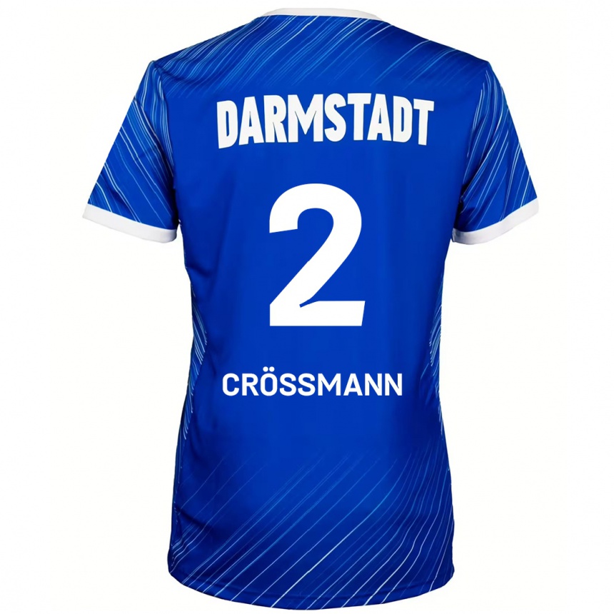 Férfi Labdarúgás Elias Crößmann #2 Kék Fehér Hazai Jersey 2024/25 Mez Póló Ing