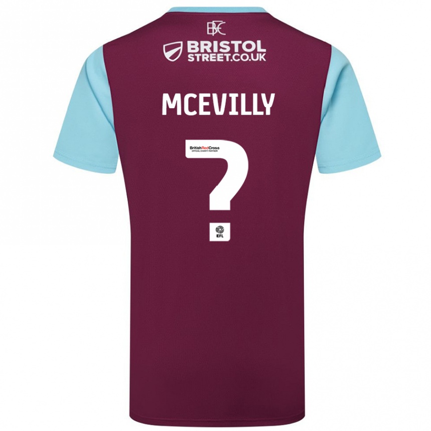 Férfi Labdarúgás Jack Mcevilly #0 Bordó Égszínkék Hazai Jersey 2024/25 Mez Póló Ing