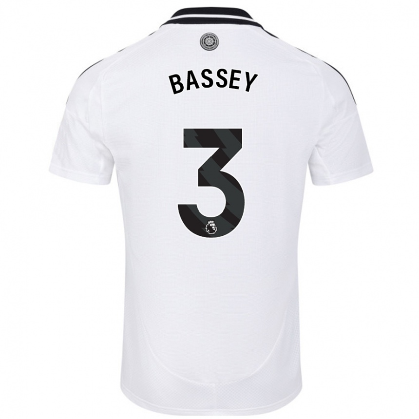 Férfi Labdarúgás Calvin Bassey #3 Fehér Hazai Jersey 2024/25 Mez Póló Ing