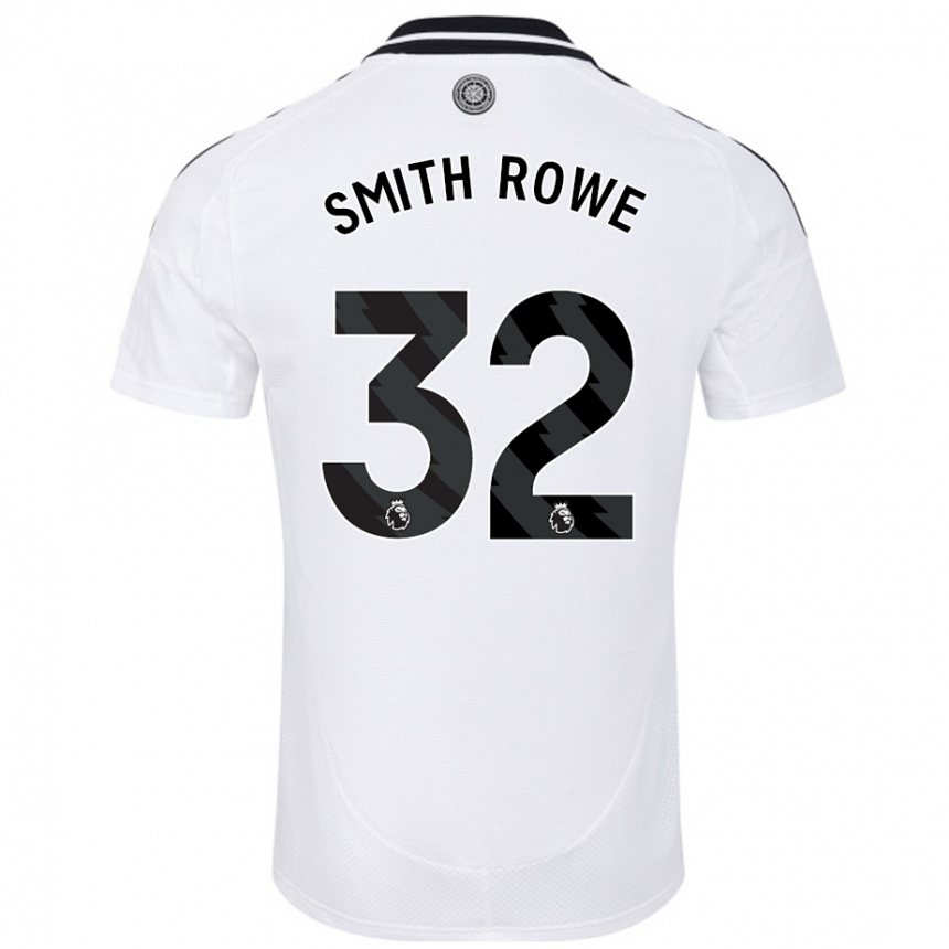 Férfi Labdarúgás Emile Smith Rowe #32 Fehér Hazai Jersey 2024/25 Mez Póló Ing