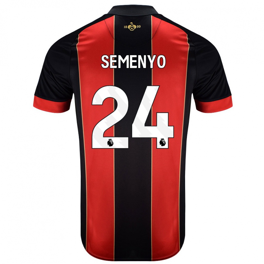 Férfi Labdarúgás Antoine Semenyo #24 Piros Fekete Hazai Jersey 2024/25 Mez Póló Ing