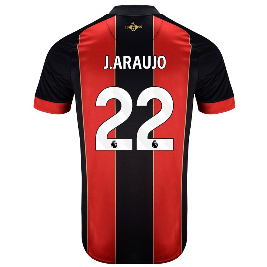 Férfi Labdarúgás Julián Araujo #28 Piros Fekete Hazai Jersey 2024/25 Mez Póló Ing