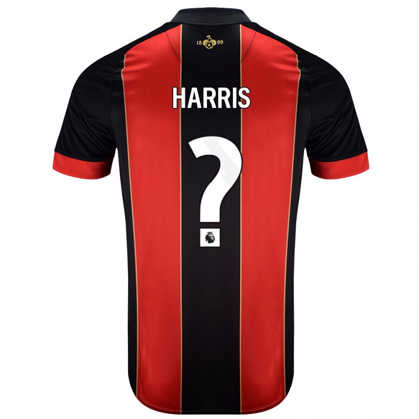 Férfi Labdarúgás Archie Harris #0 Piros Fekete Hazai Jersey 2024/25 Mez Póló Ing