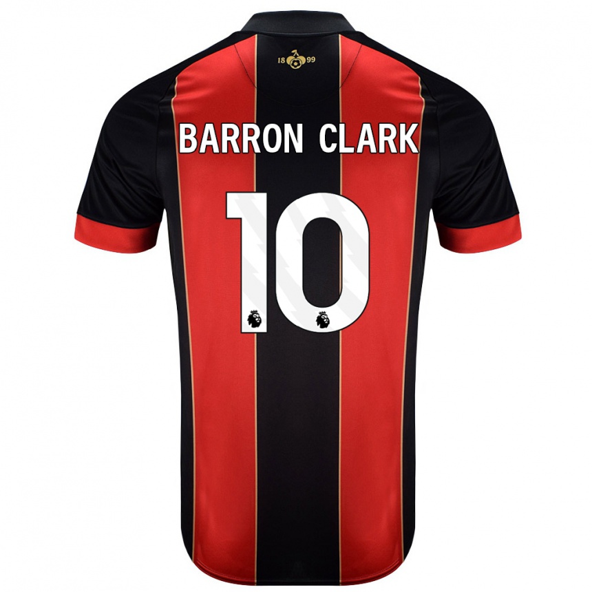 Férfi Labdarúgás Molly Barron-Clark #10 Piros Fekete Hazai Jersey 2024/25 Mez Póló Ing