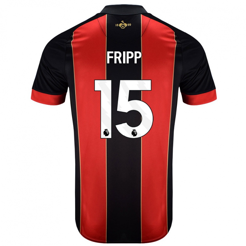 Férfi Labdarúgás Kelly Fripp #15 Piros Fekete Hazai Jersey 2024/25 Mez Póló Ing