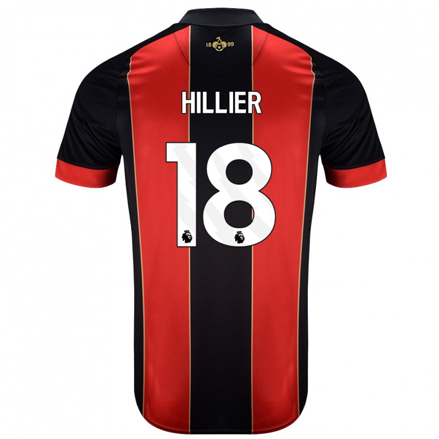 Férfi Labdarúgás Gemma Hillier #18 Piros Fekete Hazai Jersey 2024/25 Mez Póló Ing