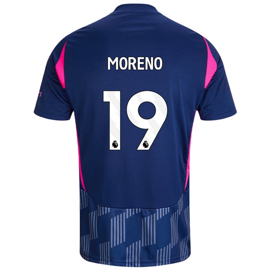 Férfi Labdarúgás Álex Moreno #19 Királykék Rózsaszín Idegenbeli Jersey 2024/25 Mez Póló Ing