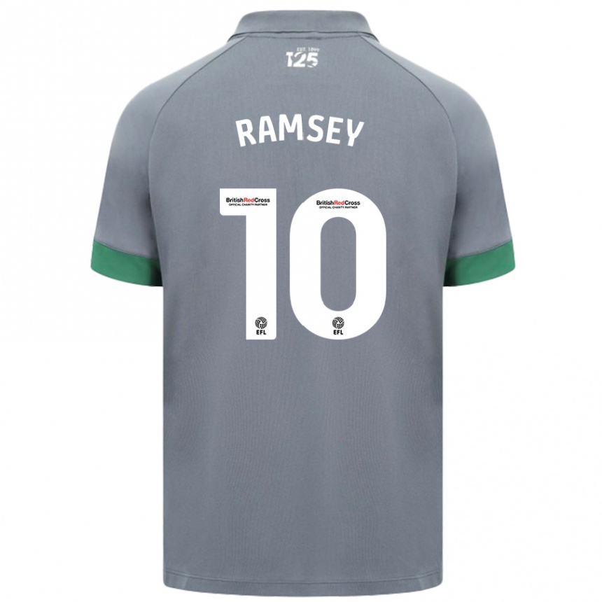 Férfi Labdarúgás Aaron Ramsey #10 Sötétszürke Idegenbeli Jersey 2024/25 Mez Póló Ing