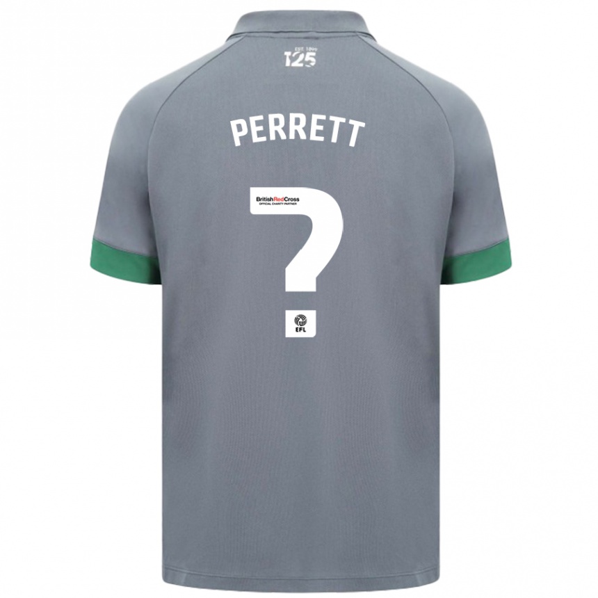 Férfi Labdarúgás Troy Perrett #0 Sötétszürke Idegenbeli Jersey 2024/25 Mez Póló Ing