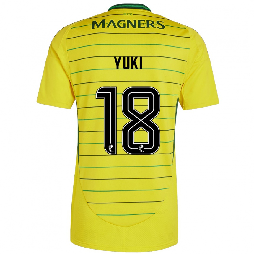 Férfi Labdarúgás Yuki Kobayashi #18 Sárga Idegenbeli Jersey 2024/25 Mez Póló Ing