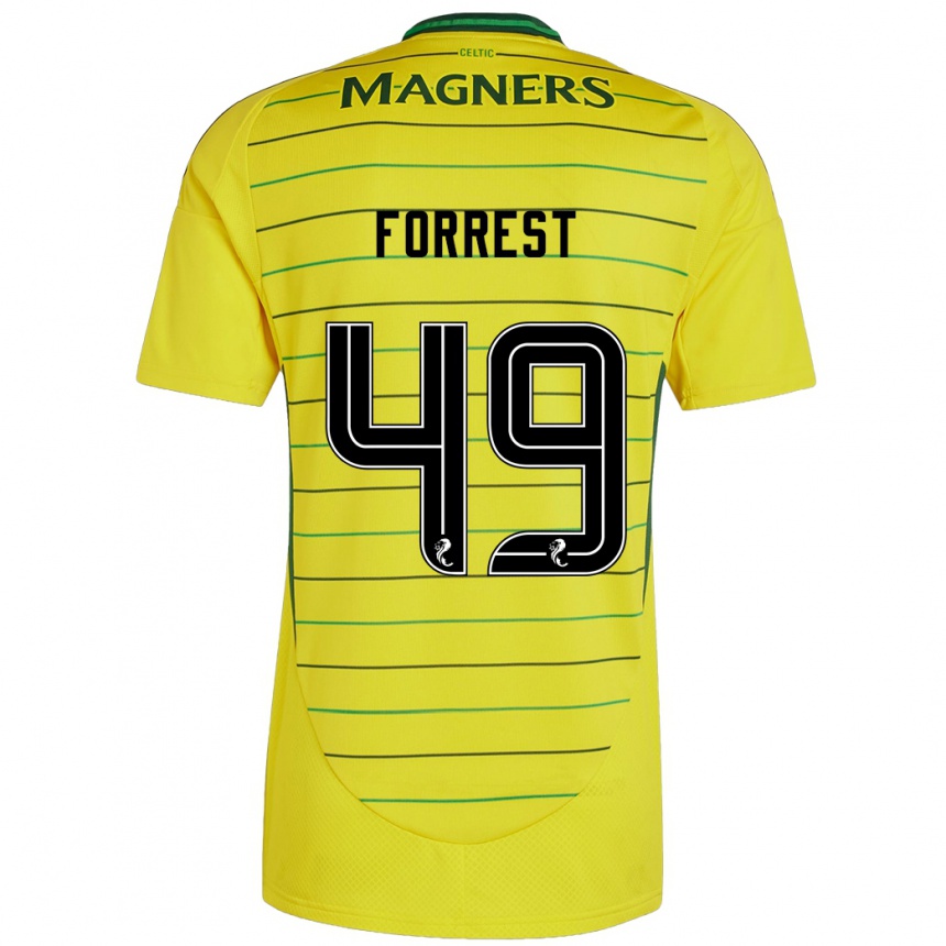 Férfi Labdarúgás James Forrest #49 Sárga Idegenbeli Jersey 2024/25 Mez Póló Ing