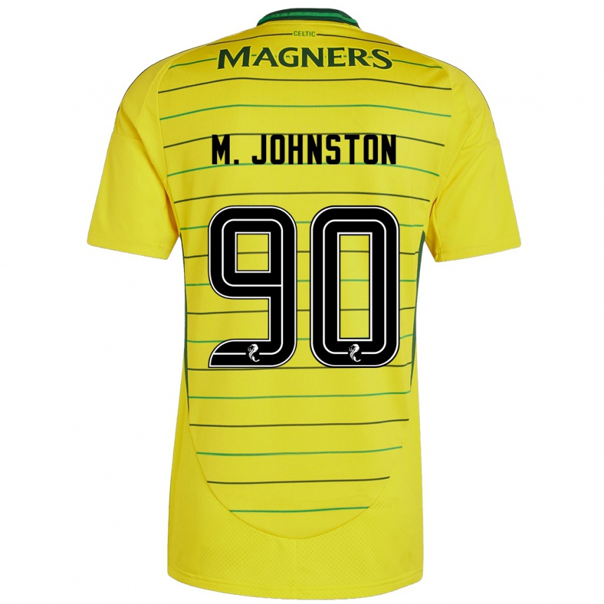 Férfi Labdarúgás Mikey Johnston #90 Sárga Idegenbeli Jersey 2024/25 Mez Póló Ing