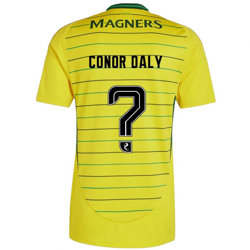 Férfi Labdarúgás Conor Daly #0 Sárga Idegenbeli Jersey 2024/25 Mez Póló Ing