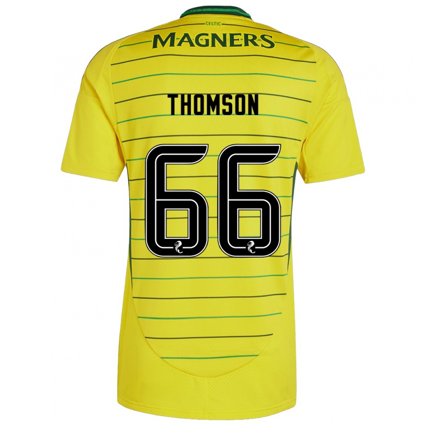 Férfi Labdarúgás Corey Thomson #66 Sárga Idegenbeli Jersey 2024/25 Mez Póló Ing