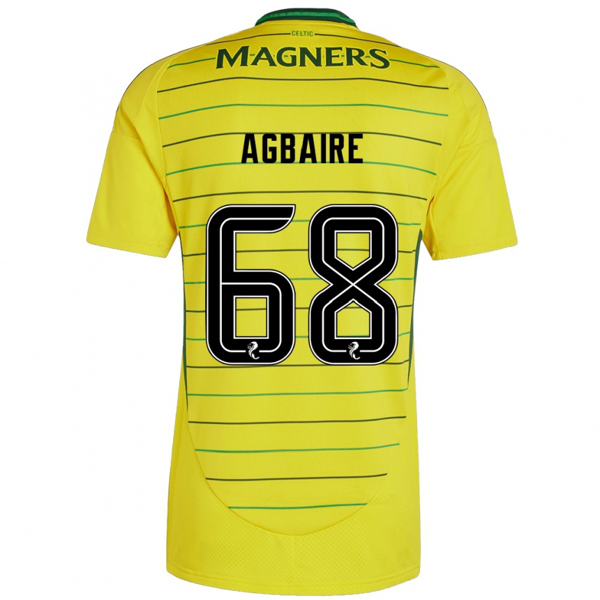 Férfi Labdarúgás Lenny Agbaire #68 Sárga Idegenbeli Jersey 2024/25 Mez Póló Ing