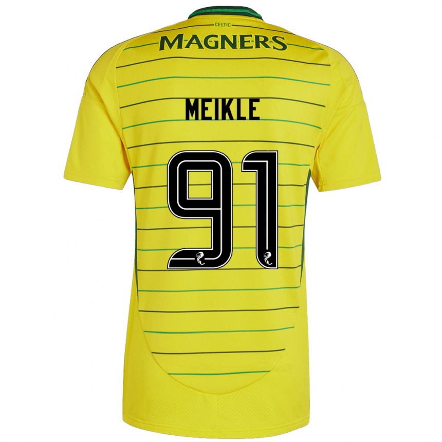 Férfi Labdarúgás Jamie Meikle #91 Sárga Idegenbeli Jersey 2024/25 Mez Póló Ing