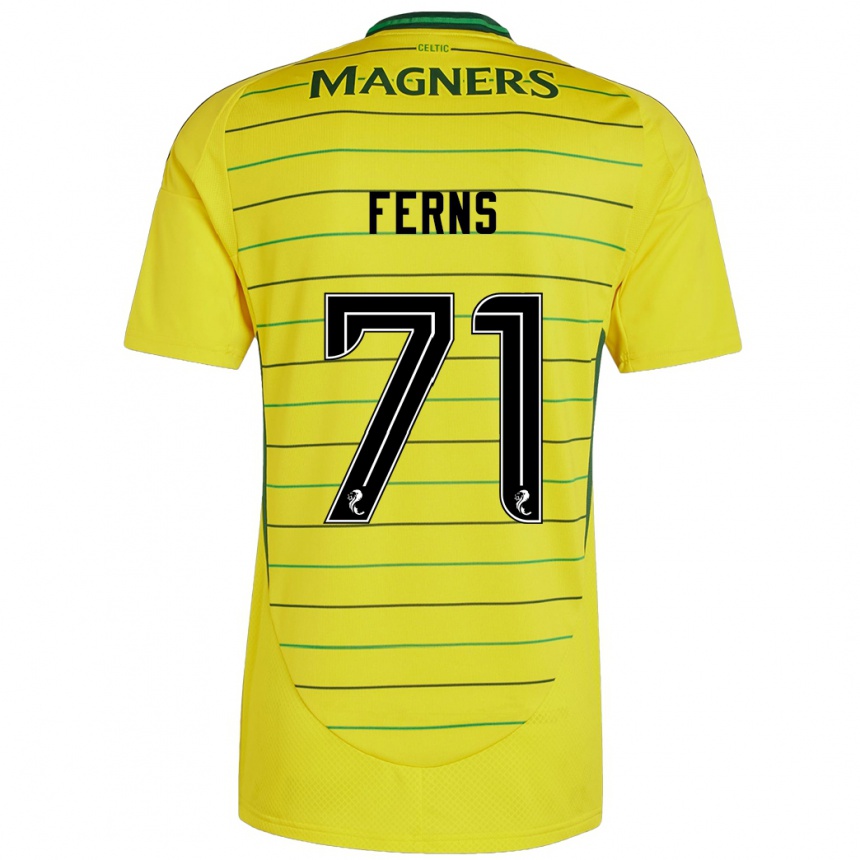 Férfi Labdarúgás Abbie Ferns #71 Sárga Idegenbeli Jersey 2024/25 Mez Póló Ing