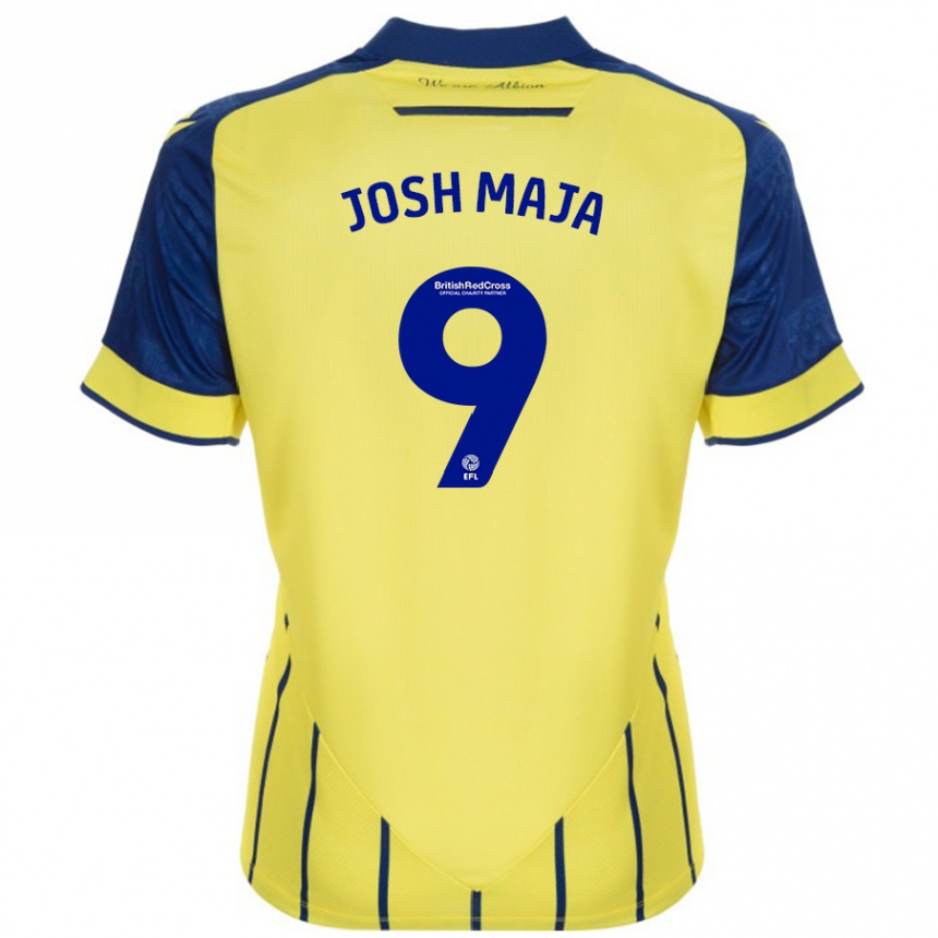 Férfi Labdarúgás Josh Maja #9 Sárga Kék Idegenbeli Jersey 2024/25 Mez Póló Ing