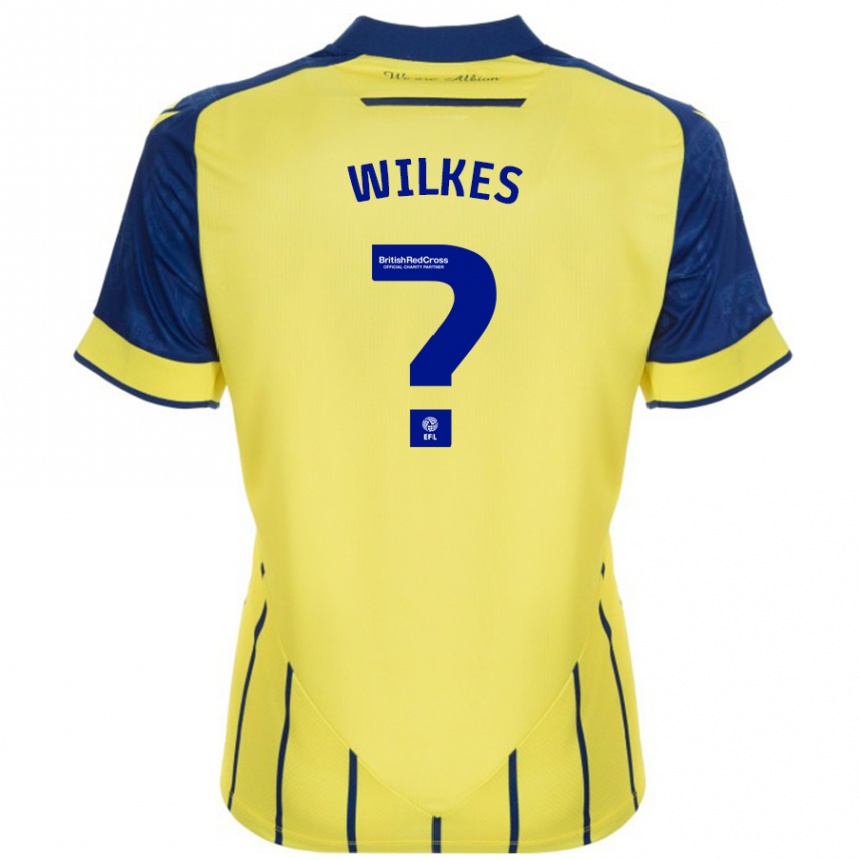 Férfi Labdarúgás Liam Wilkes #0 Sárga Kék Idegenbeli Jersey 2024/25 Mez Póló Ing