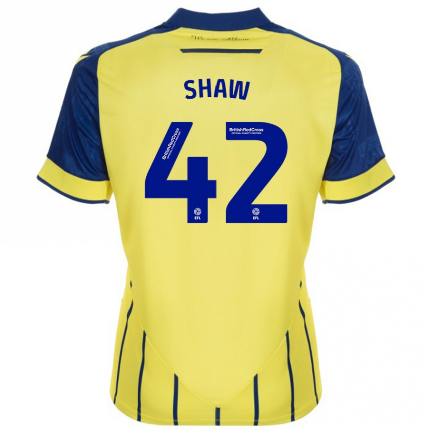 Férfi Labdarúgás Josh Shaw #42 Sárga Kék Idegenbeli Jersey 2024/25 Mez Póló Ing