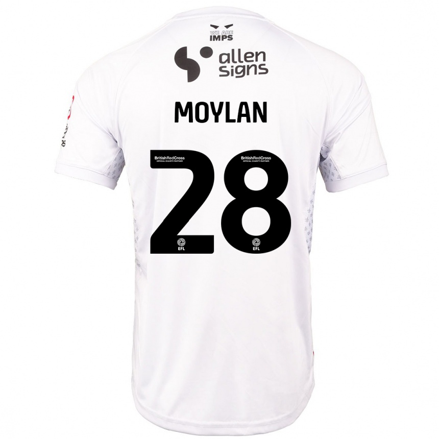 Férfi Labdarúgás Jack Moylan #28 Piros Fehér Idegenbeli Jersey 2024/25 Mez Póló Ing