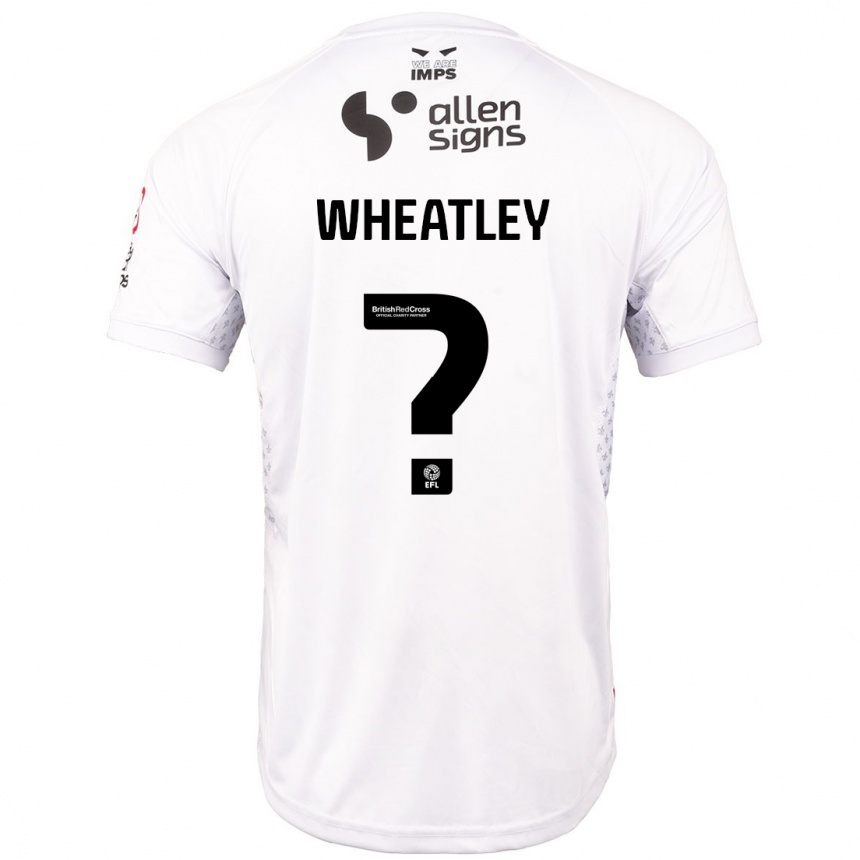 Férfi Labdarúgás Kyrell Wheatley #0 Piros Fehér Idegenbeli Jersey 2024/25 Mez Póló Ing