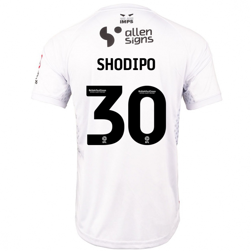 Férfi Labdarúgás Olamide Shodipo #30 Piros Fehér Idegenbeli Jersey 2024/25 Mez Póló Ing