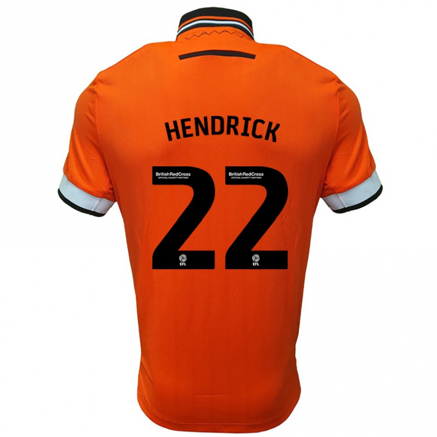 Férfi Labdarúgás Jeff Hendrick #22 Narancssárga Fehér Idegenbeli Jersey 2024/25 Mez Póló Ing