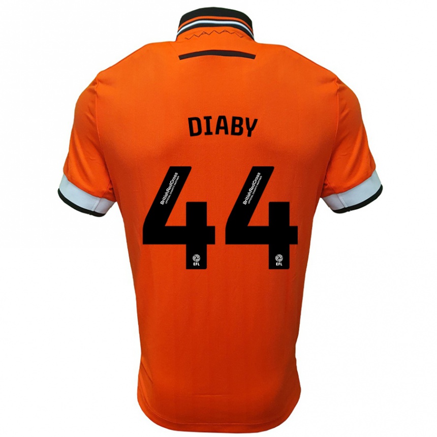 Férfi Labdarúgás Momo Diaby #44 Narancssárga Fehér Idegenbeli Jersey 2024/25 Mez Póló Ing