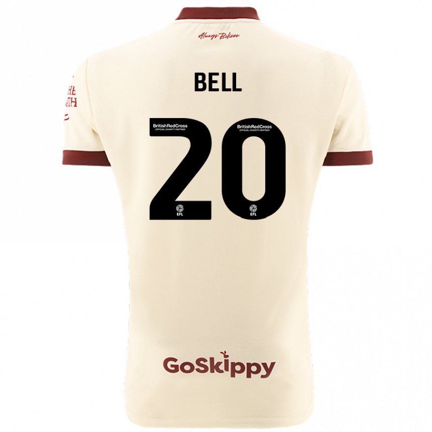 Férfi Labdarúgás Sam Bell #20 Krém Fehér Idegenbeli Jersey 2024/25 Mez Póló Ing