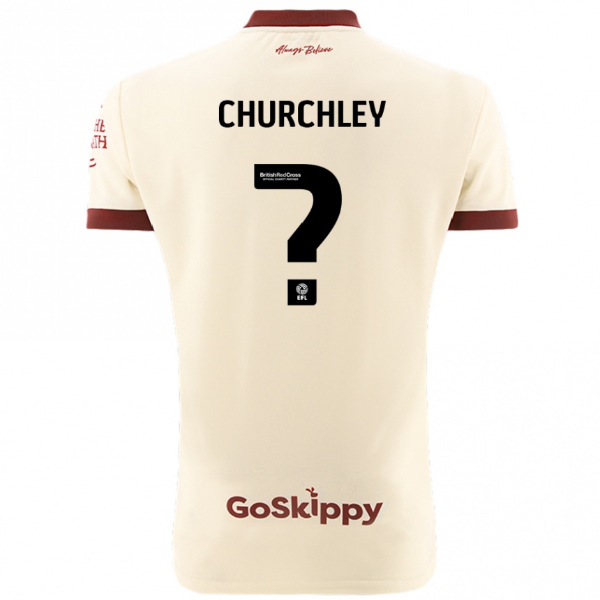 Férfi Labdarúgás Kai Churchley #0 Krém Fehér Idegenbeli Jersey 2024/25 Mez Póló Ing