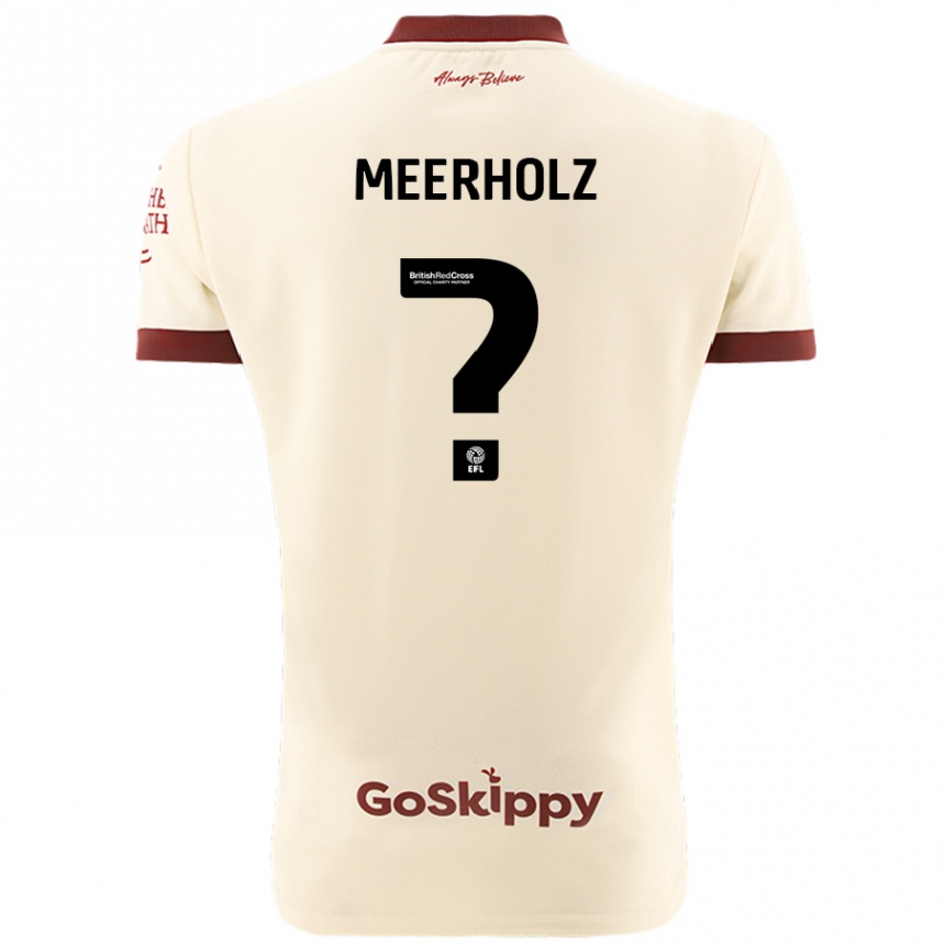 Férfi Labdarúgás Jed Meerholz #0 Krém Fehér Idegenbeli Jersey 2024/25 Mez Póló Ing