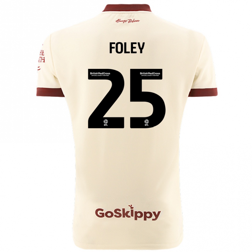 Férfi Labdarúgás Erin Foley #25 Krém Fehér Idegenbeli Jersey 2024/25 Mez Póló Ing