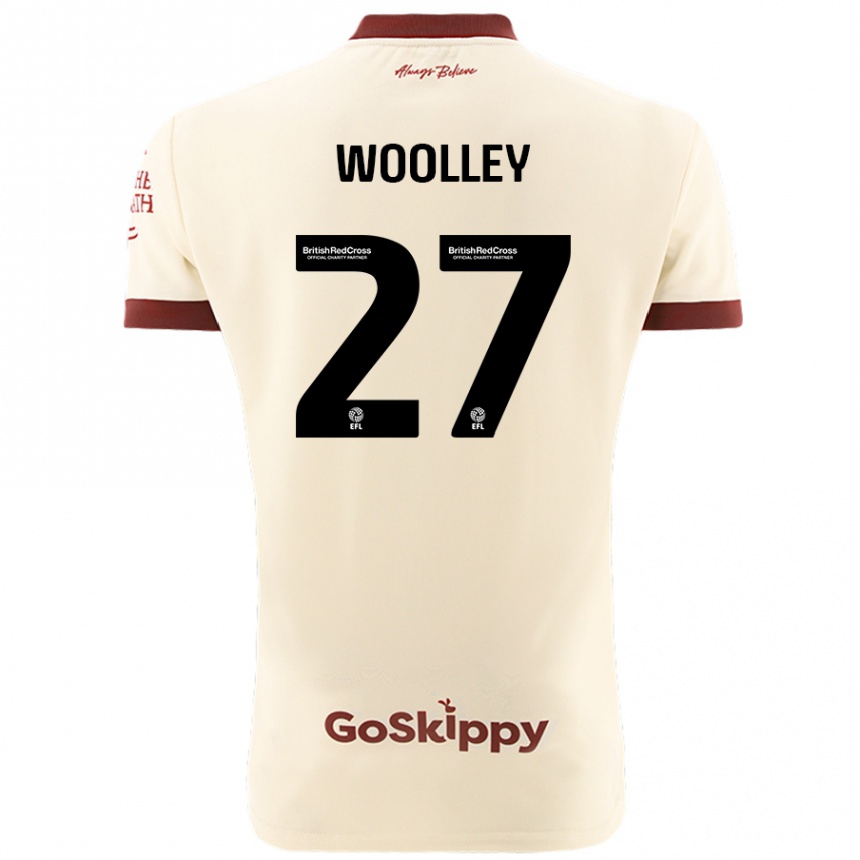 Férfi Labdarúgás Jesse Woolley #27 Krém Fehér Idegenbeli Jersey 2024/25 Mez Póló Ing