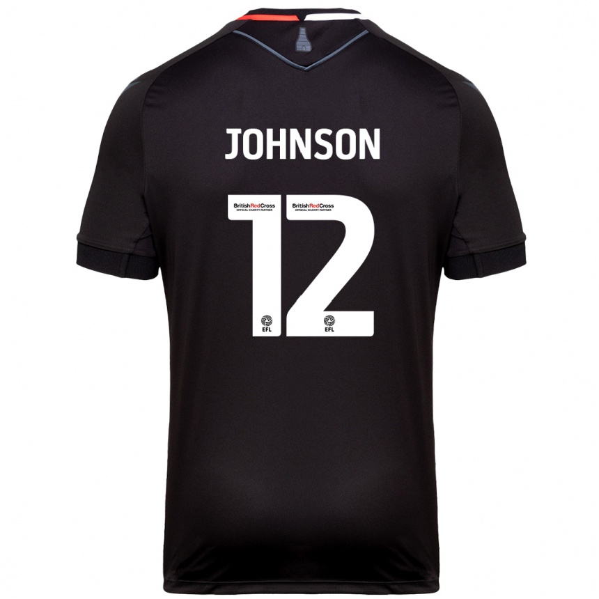 Férfi Labdarúgás Daniel Johnson #12 Fekete Idegenbeli Jersey 2024/25 Mez Póló Ing