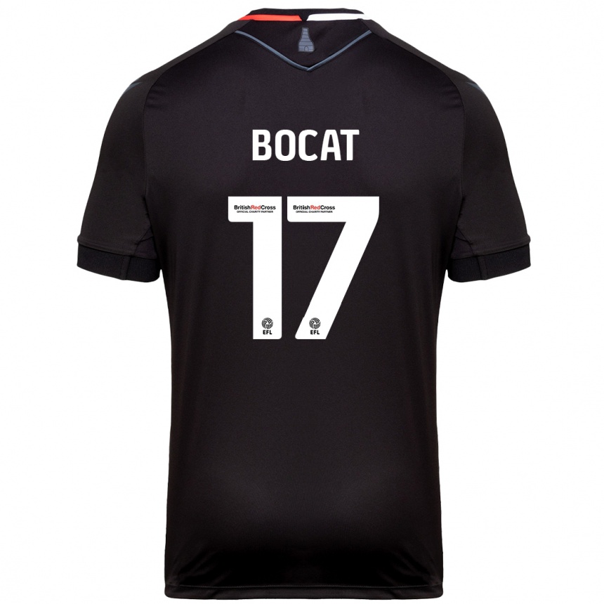 Férfi Labdarúgás Eric-Junior Bocat #17 Fekete Idegenbeli Jersey 2024/25 Mez Póló Ing