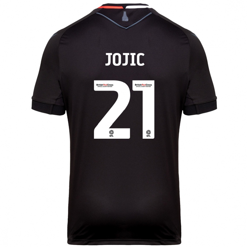 Férfi Labdarúgás Nikola Jojic #21 Fekete Idegenbeli Jersey 2024/25 Mez Póló Ing