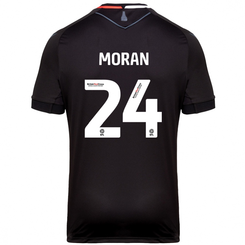 Férfi Labdarúgás Andrew Moran #24 Fekete Idegenbeli Jersey 2024/25 Mez Póló Ing