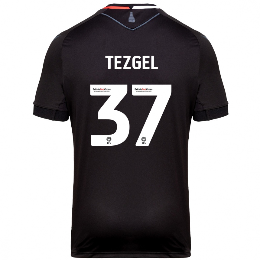 Férfi Labdarúgás Emre Tezgel #37 Fekete Idegenbeli Jersey 2024/25 Mez Póló Ing