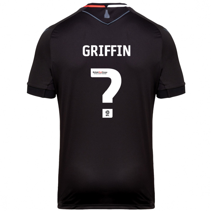 Férfi Labdarúgás Jake Griffin #0 Fekete Idegenbeli Jersey 2024/25 Mez Póló Ing