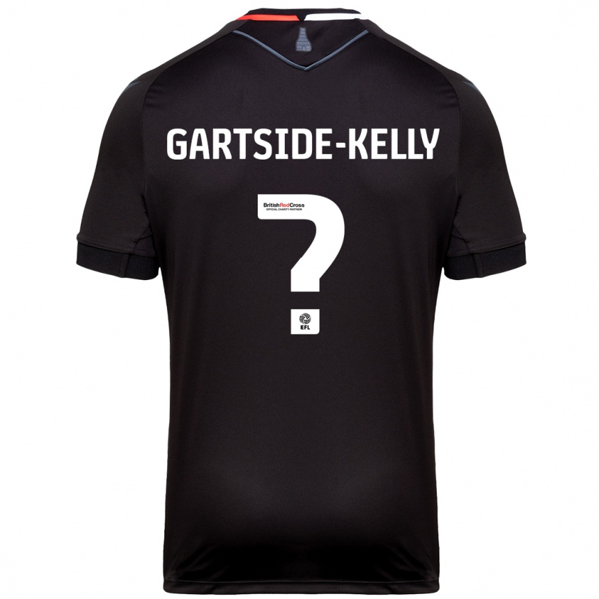 Férfi Labdarúgás Gabriel Gartside-Kelly #0 Fekete Idegenbeli Jersey 2024/25 Mez Póló Ing