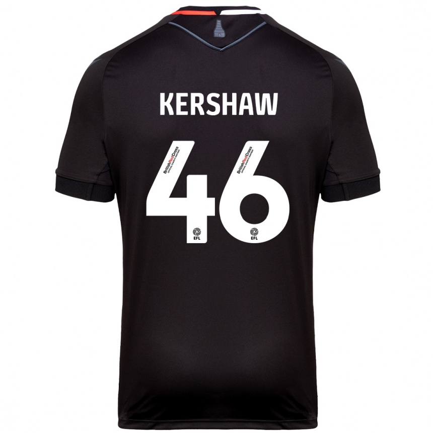 Férfi Labdarúgás Ben Kershaw #46 Fekete Idegenbeli Jersey 2024/25 Mez Póló Ing