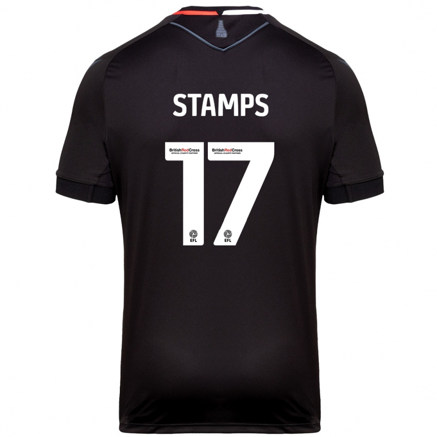 Férfi Labdarúgás Shannon Stamps #17 Fekete Idegenbeli Jersey 2024/25 Mez Póló Ing