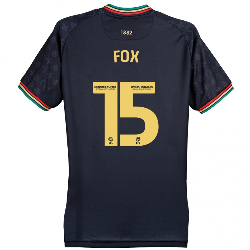 Férfi Labdarúgás Morgan Fox #15 Sötét Sötétkék Idegenbeli Jersey 2024/25 Mez Póló Ing