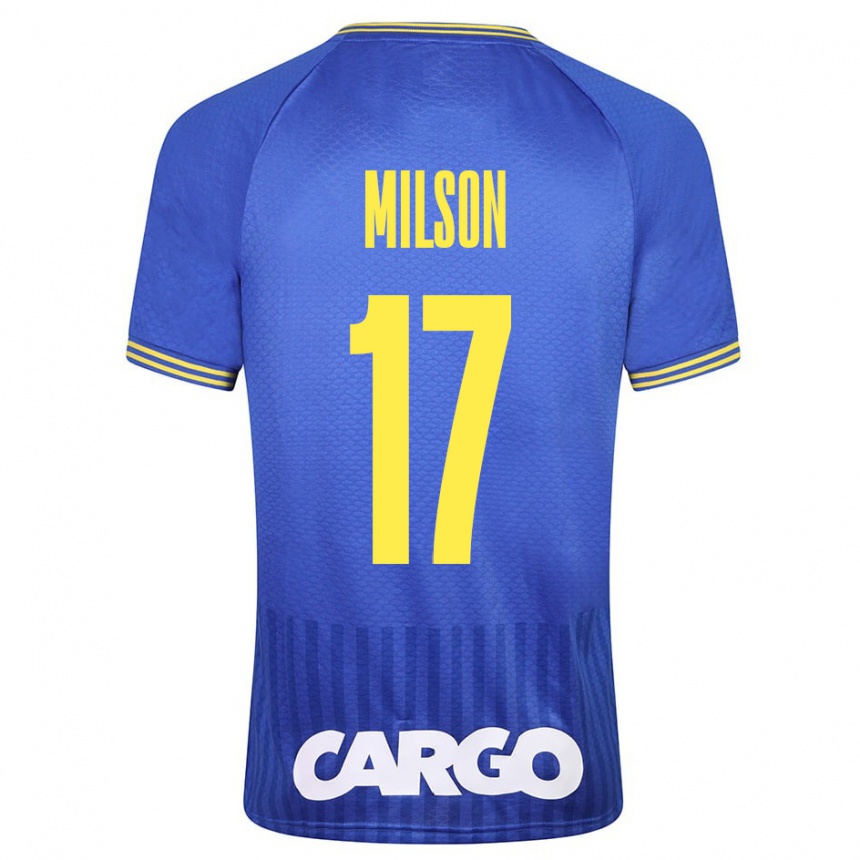 Férfi Labdarúgás Milson #17 Fehér Idegenbeli Jersey 2024/25 Mez Póló Ing