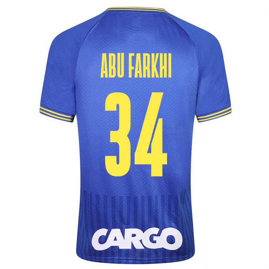 Férfi Labdarúgás Sayed Abu Farkhi #34 Fehér Idegenbeli Jersey 2024/25 Mez Póló Ing